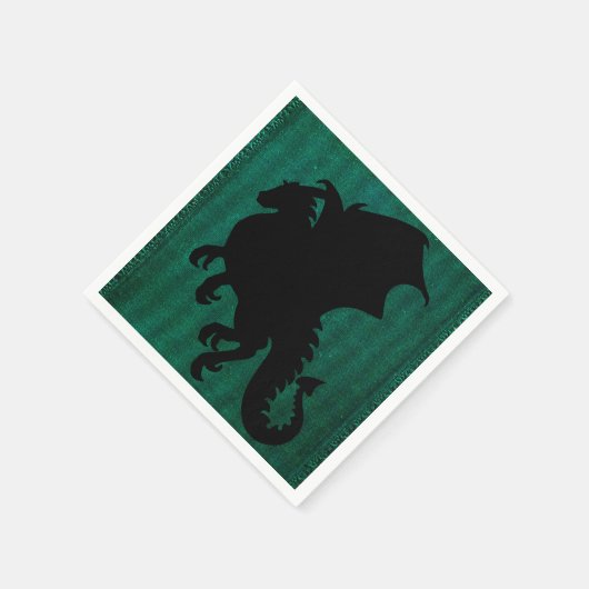 Mittelalterliches Drachenschwert Vintag Serviette (Ecke)