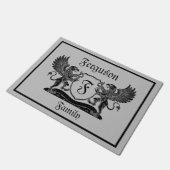 Mittelalterliches Familienwappen Door Mat Fußmatte (Schrägansicht)