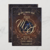 Mittelalterliches Fantasy-Antiquitätenbuch Einladung (Vorne/Hinten)