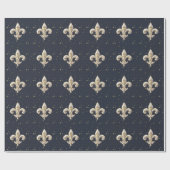 Mittelalterliches Fleur-de-Lis-Geschenkpapier Geschenkpapier (Flach)