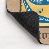 Mittelalterliches florales Leuchtschreiben S Monog Mousepad (Ecke)