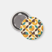 Mittelalterliches geometrisches Blütenmuster Magnet (Vorderseite/Rückseite)