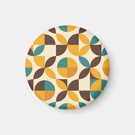 Mittelalterliches geometrisches Blütenmuster Magnet (Vorne)
