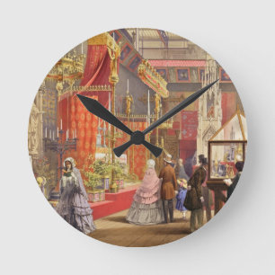 Mittelalterliches Gericht, entworfen durch Pugin, Runde Wanduhr