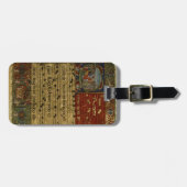 Mittelalterliches Gesang-Manuskript Gepäckanhänger (Vorderseite horizontal)