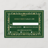 Mittelalterliches Gold-Blumengebäck und Hochzeitss Begleitkarte (Rückseite)