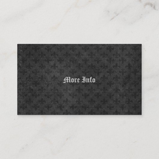 Mittelalterliches Goldlöwe-Schwarzes Fleurs Visitenkarte (Rückseite)