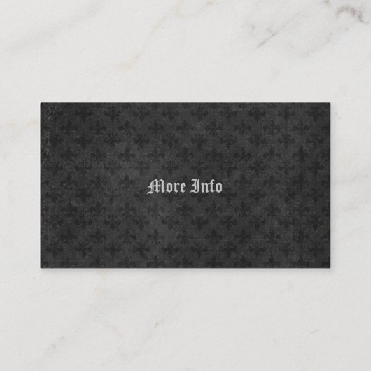 Mittelalterliches Goldlöwe-Schwarzes Fleurs Visitenkarte (Rückseite)