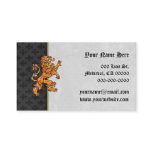 Mittelalterliches Goldlöwe-Schwarzes Fleurs