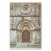 Mittelalterliches Gotisches Portal in Santiago de  Aufkleber (Vorderseite)