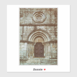 Mittelalterliches Gotisches Portal in Santiago de  Aufkleber