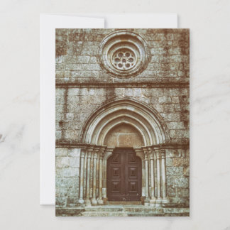 Mittelalterliches Gotisches Portal in Santiago de Dankeskarte