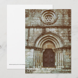 Mittelalterliches Gotisches Portal in Santiago de Dankeskarte