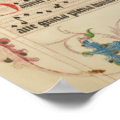 Mittelalterliches Gregorian Chant Manuscript Sheet Poster (Ecke)