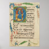 Mittelalterliches Gregorian Chant Manuscript Sheet Poster (Vorne)