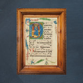 Mittelalterliches Gregorian Chant Manuscript Sheet Poster