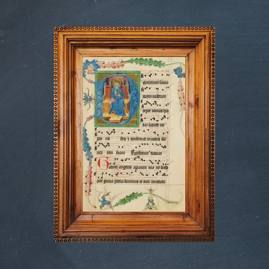 Mittelalterliches Gregorian Chant Manuscript Sheet Poster