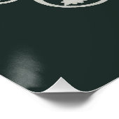 Mittelalterliches Greifenkampf-Medaillon Poster (Ecke)