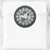Mittelalterliches Greifenkampfabzeichen Runder Aufkleber (Tasche)