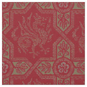 Mittelalterliches Griffin-Drachenmuster Stoff (Nahaufnahme)