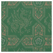 Mittelalterliches Griffin-Drachenmuster Stoff (Nahaufnahme)
