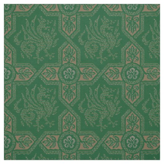 Mittelalterliches Griffin-Drachenmuster Stoff (Muster)