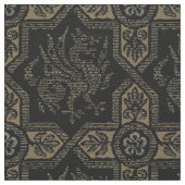 Mittelalterliches Griffin-Drachenmuster Stoff (Nahaufnahme)