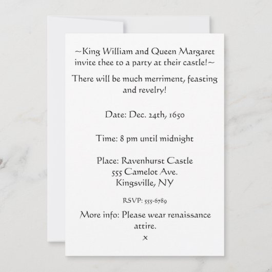 Mittelalterliches grüner Drache-Schild Einladung (Rückseite)