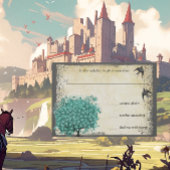 Mittelalterliches Grünes Herz Leaf Tree Love RSVP Karte