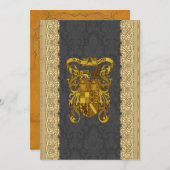 Mittelalterliches Hintergrundpapier Save the Date (Vorne/Hinten)