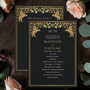 Mittelalterliches Hochzeitsprogramm für Black Roya Programm