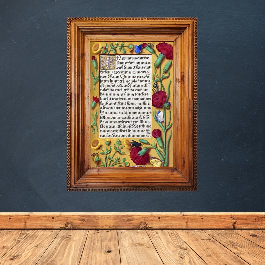 Mittelalterliches Illuminiertes Manuskript Gospel Poster