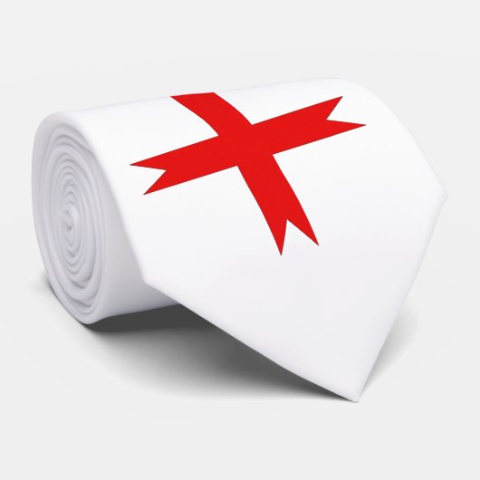 Mittelalterliches Kreuz der Tempelritter Krawatte (Gerollt)