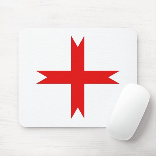 Mittelalterliches Kreuz der Tempelritter Mousepad (Mit Mouse)