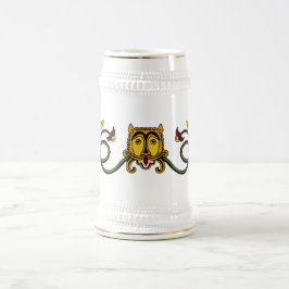 Mittelalterliches Löwendesign Bierglas