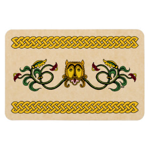 Mittelalterliches Löwendesign Magnet