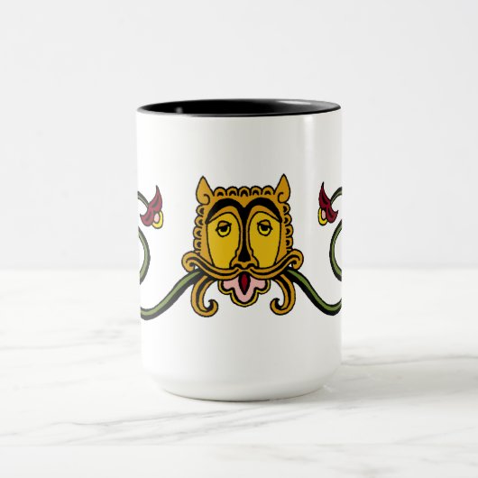 Mittelalterliches Löwendesign Tasse (Zentrum)