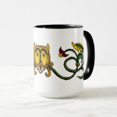 Mittelalterliches Löwendesign Tasse (VorderseiteRechts)
