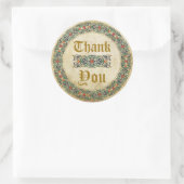 Mittelalterliches Manuskript - Danke-Label Runder Aufkleber (Tasche)