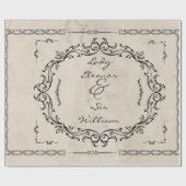 Mittelalterliches Manuskript Elegante Hochzeit Geschenkpapier (Flach)