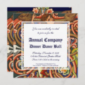 Mittelalterliches Manuskript Elegantes Tanzen Nobl Einladung (Vorne/Hinten)