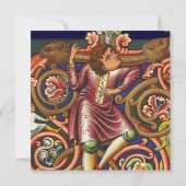 Mittelalterliches Manuskript Elegantes Tanzen Nobl Einladung (Rückseite)