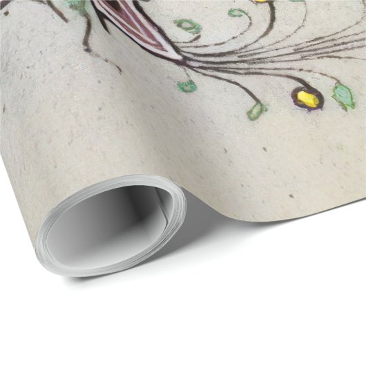 mittelalterliches Manuskript Geschenkpapier (Rolleneckpunkt)