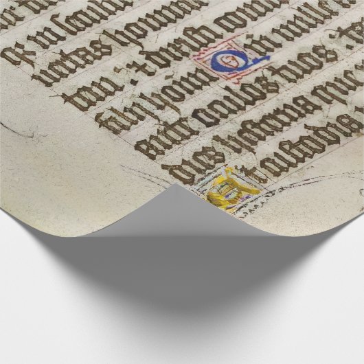 mittelalterliches Manuskript Geschenkpapier (Ecke)