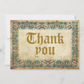 Mittelalterliches Manuskript Goth Vielen Dank Dankeskarte (Vorderseite)