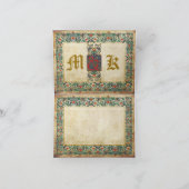 Mittelalterliches Manuskript Goth Vielen Dank Dankeskarte (Innenseite)