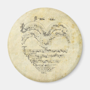 Mittelalterliches Manuskript-Herz Magnet