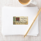 Mittelalterliches Manuskript-Hochzeitstil Adressaufkleber (Insitu)