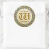 Mittelalterliches Manuskript mit dem Gütesiegel Ho Runder Aufkleber (Tasche)