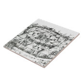 Mittelalterliches Militärlager, von einem Buch, Fliese (Seite)